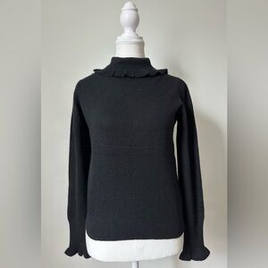 SPORTCRAFT Vintage Wool Angora Blend Ruffle Turtleneck Sweater Size M